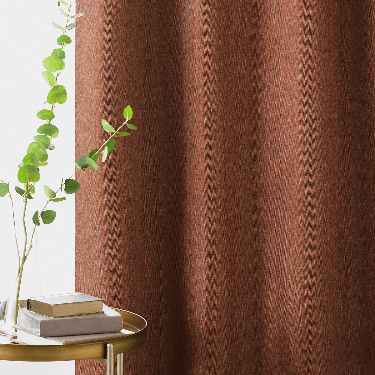 Moon 168X137 Eyelet Curtains Burnt Orange