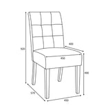 Madoc Waffle Stitch Dining Chair dimensions