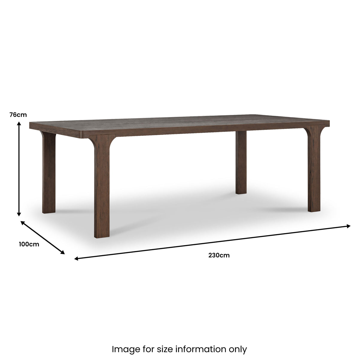 Mylor Oak 230cm Rectangular Table from Roseland Furniture