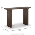 Mylor Oak Console Table dimensions