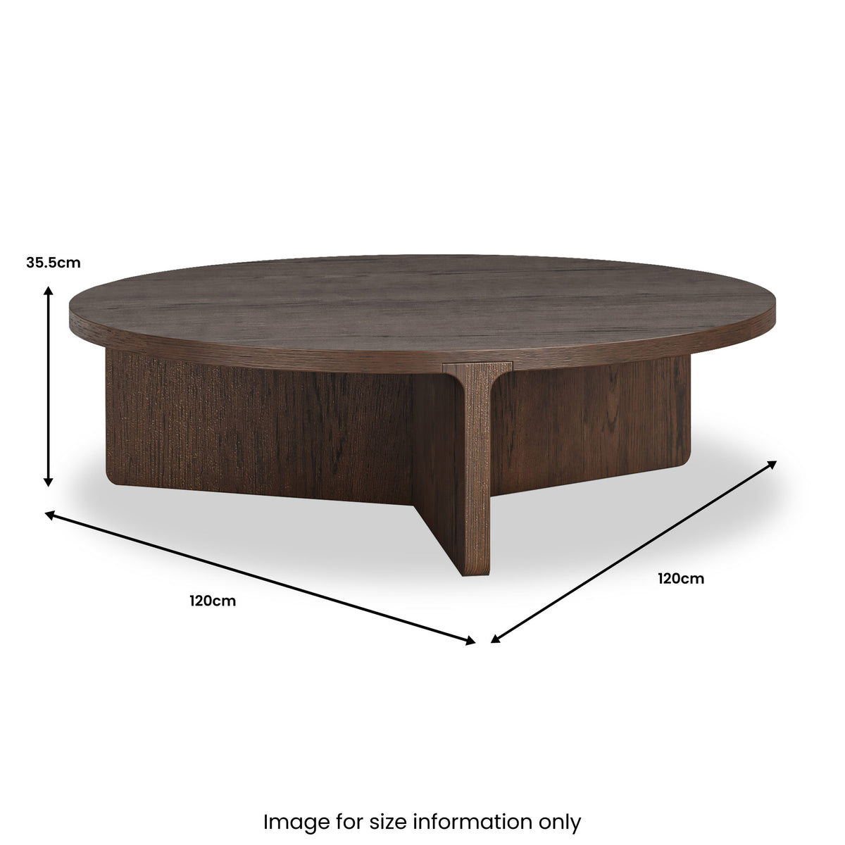 Mylor Oak Large Round Coffee Table dimensions