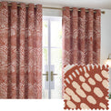 Nola 229X137 Eyelet Curtains Chestnut