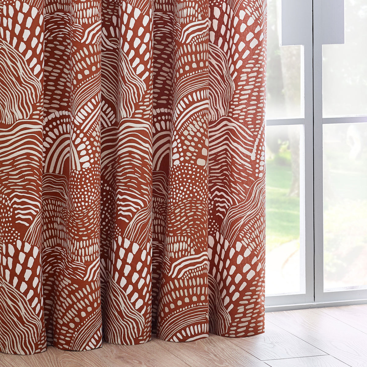 Nola 229X137 Eyelet Curtains Chestnut