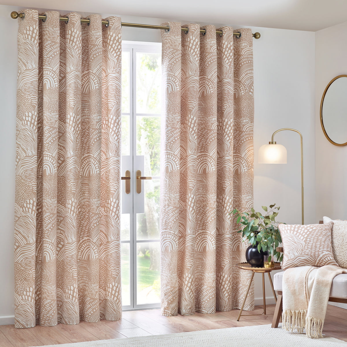 Nola 229X137 Eyelet Curtains Oat