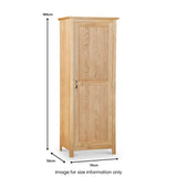 Newlyn Oak Single Wardrobe dimensions