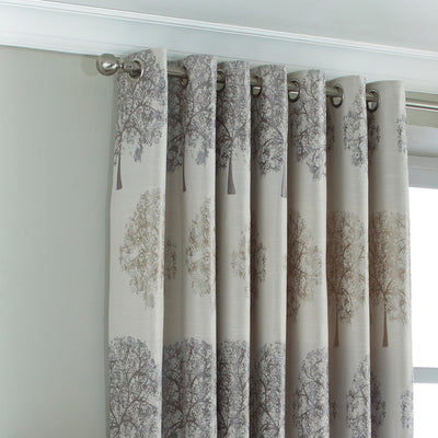 Oakdale Tree Motif Eyelet Curtains