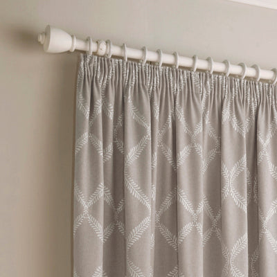 Olivia Lattice Embroidered Pencil Pleat Curtains