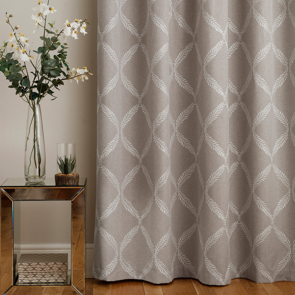 Olivia 168X137 Pencil Pleat Curtains Grey