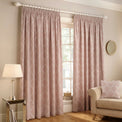 Olivia 168X183 Pencil Pleat Curtains Blush