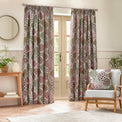 Ophelia 117X137 Pencil Pleat Curtains Rednut