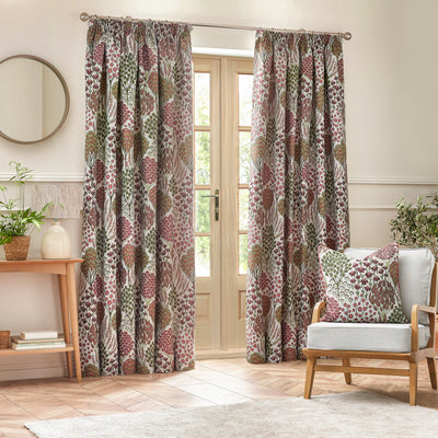 Ophelia Jacquard Pencil Pleat Curtains