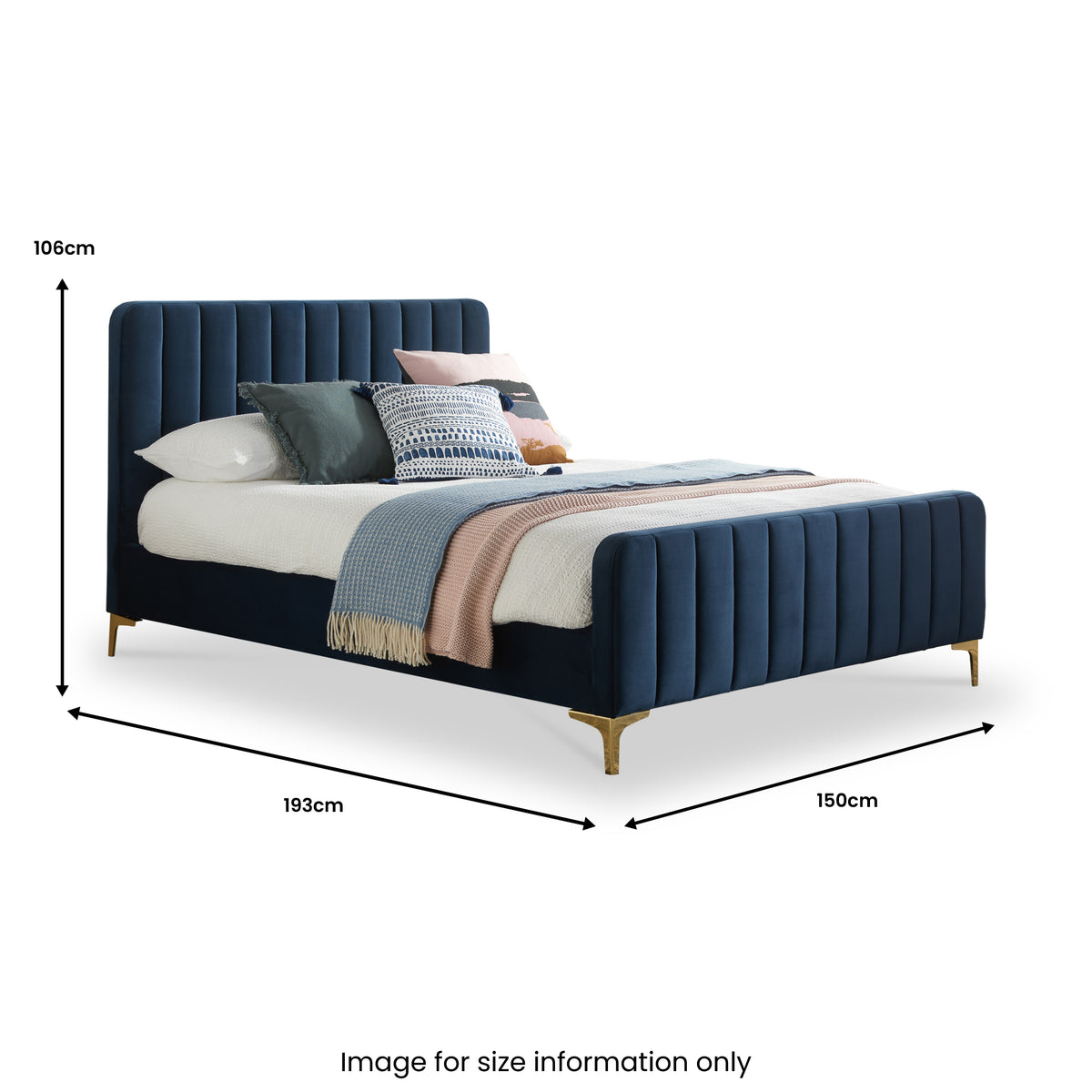 Olivia Double Bed Frame Dimensions 