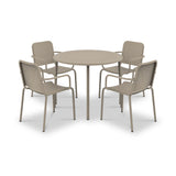 Porto Champagne 4 Seater Round Dining Set from Roseland Furniture