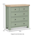 Penzance 2 Over 3 Chest of Drawers dimensions