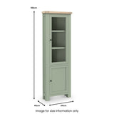 Penzance Corner Display Cabinet dimensions