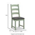 Penzance Sage Dining Chair with Charcoal Cushion from Roseland Furniture