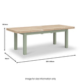 Penzance Large Extending Dining Table dimensions