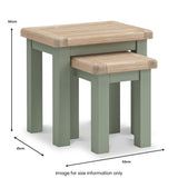 Penzance Nest of Table dimensions