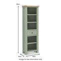 Penzance Slim Bookcase dimensions