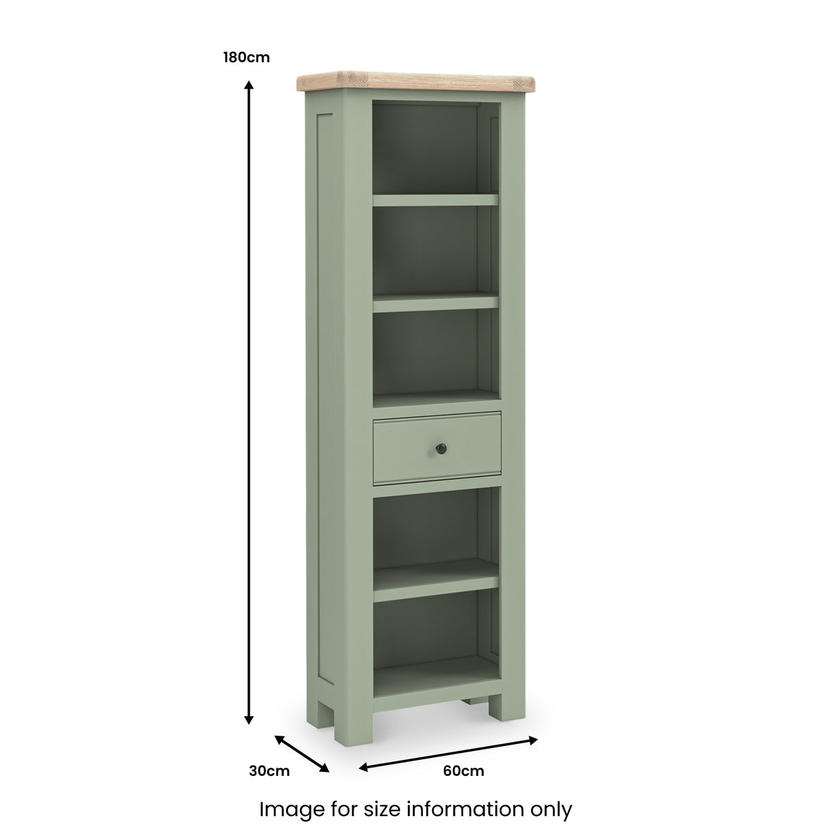 Penzance Slim Bookcase dimensions