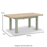 Penzance Small Extending Dining Table dimensions