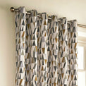 Reno 168X137 Eyelet Curtains Charcoal/Gold