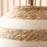 Talalla Cream and Natural Sea Grass Round Table Lamp