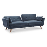 Trom 3 Seater Navy Velvet Sofabed by Roseland Furniture