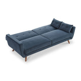 Trom 3 Seater Navy Velvet Sofabed by Roseland Furniture