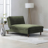 Carrington-chenille-chaise-green-sofa-bed from Roseland Furniture