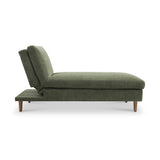 Carrington-chenille-chaise-green-sofa-bed from Roseland Furniture