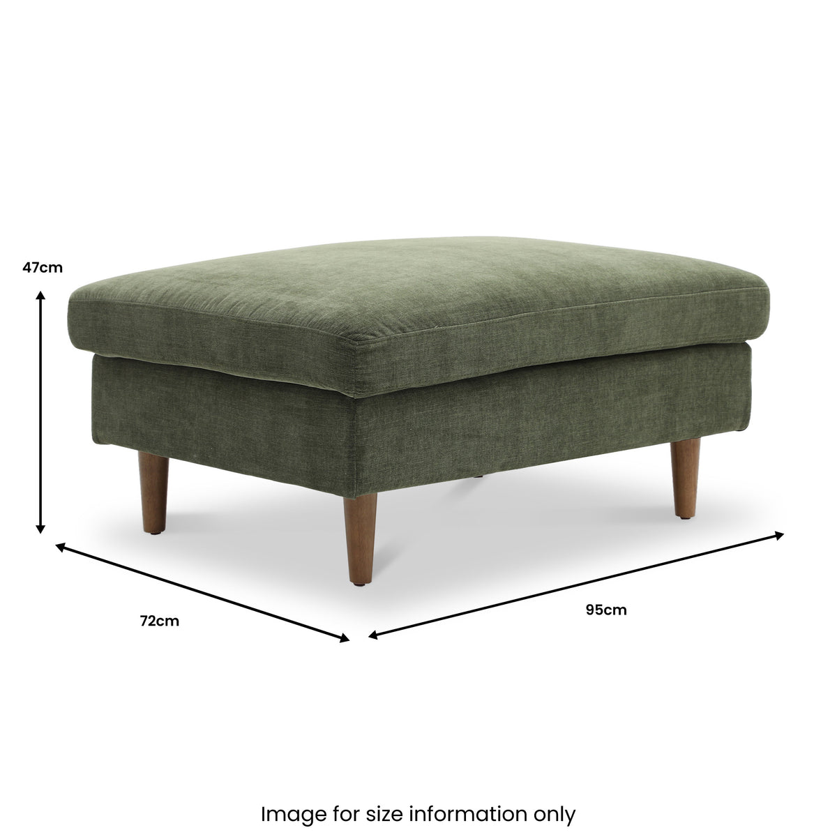 Carrington-chenille-green-footstool from Roseland Furniture