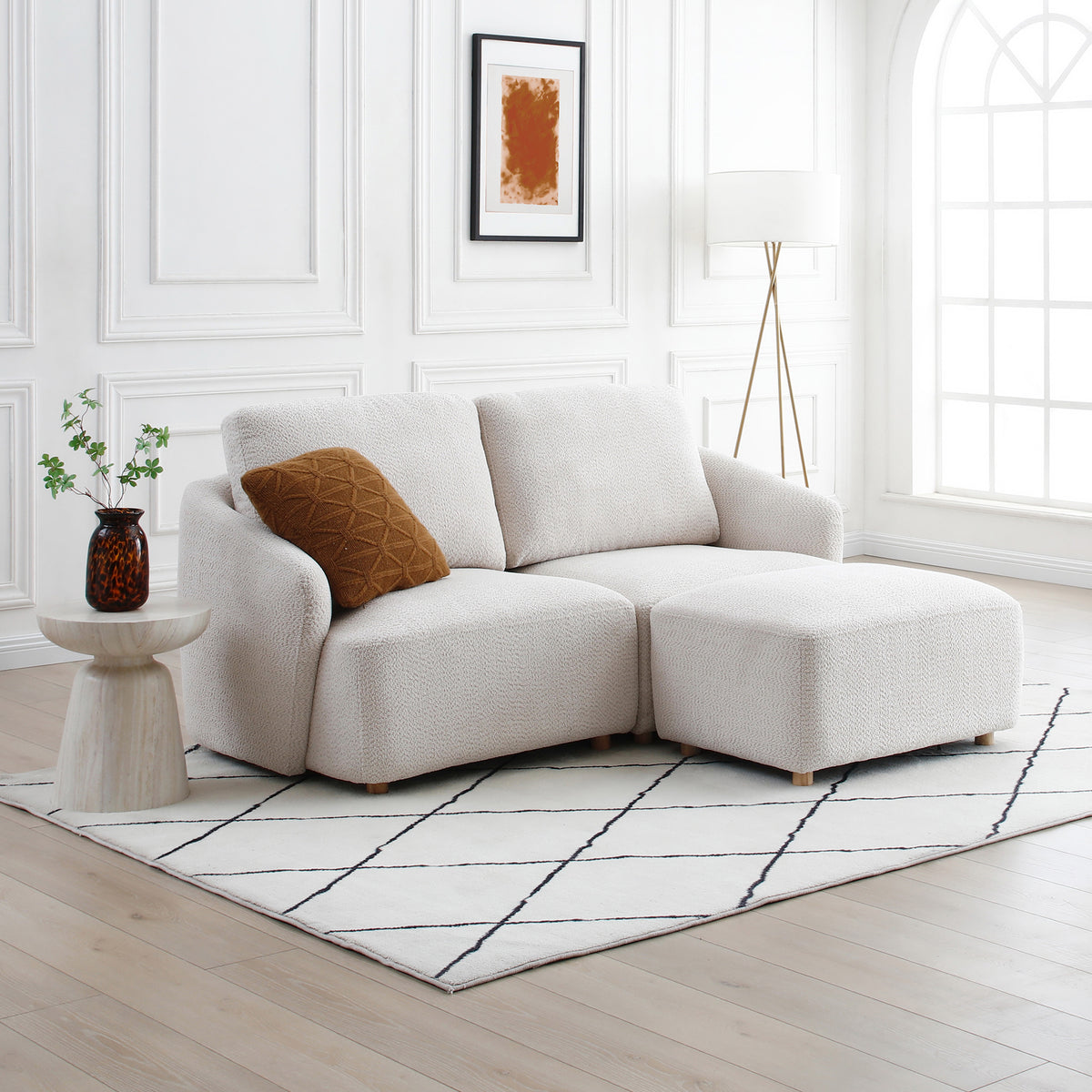 Fairfax-boucle-modular-right-arm-corner-sofa-piece-nat from Roseland Furniture