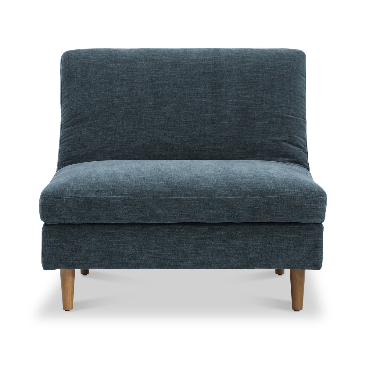 Carrington-chenille-click-clack-lounge-blue-chair from Roseland Furniture