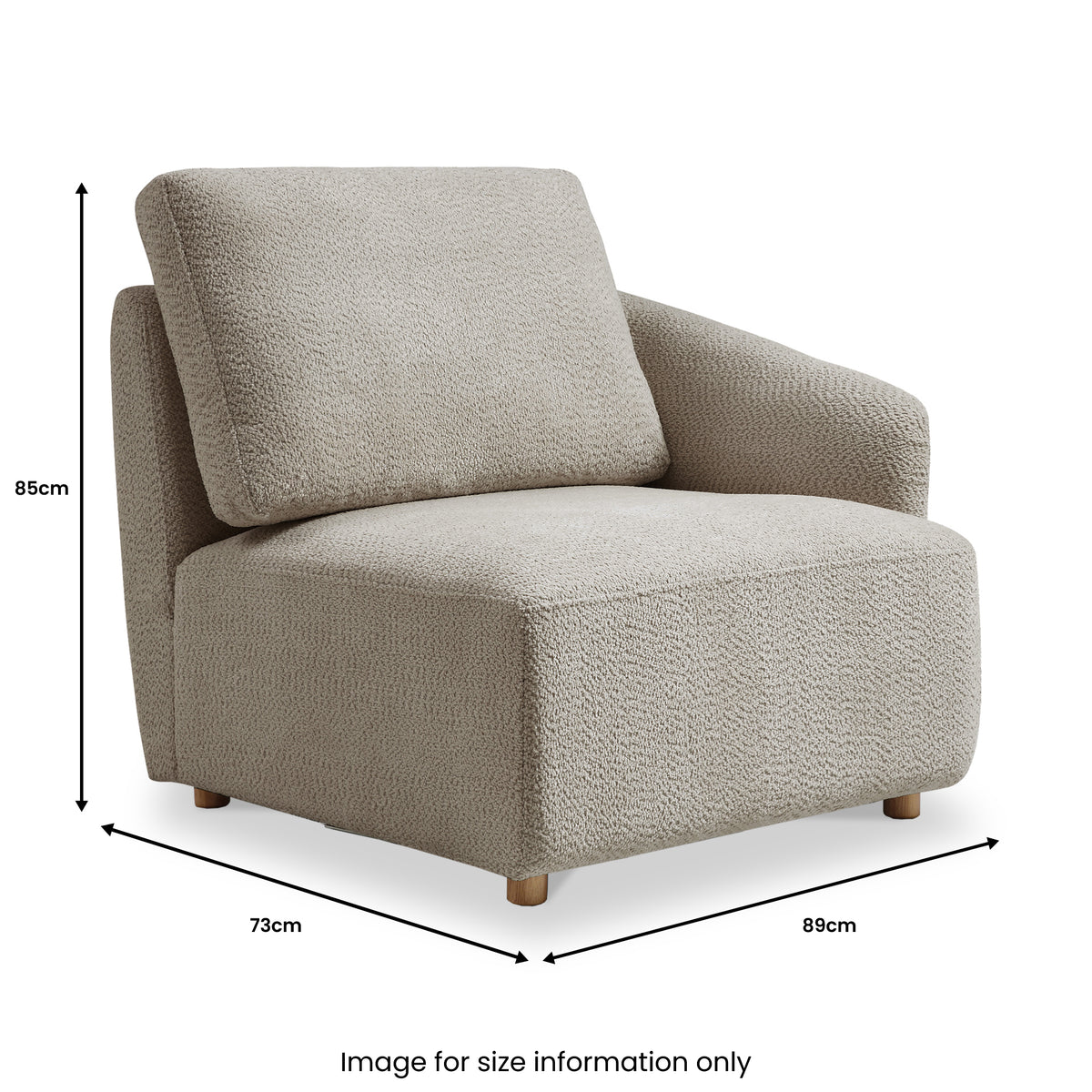 Fairfax-boucle-modular-right-arm-corner-sofa-piece from Roseland Furniture