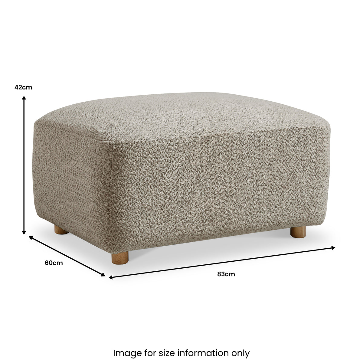 Fairfax-boucle-footstool from Roseland Furniture