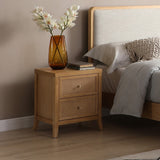 Leona Rattan 2 Drawer Bedside Table for bedroom