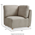 Fairfax-boucle-modular-corner-sofa-piece-taupe from Roseland Furniture