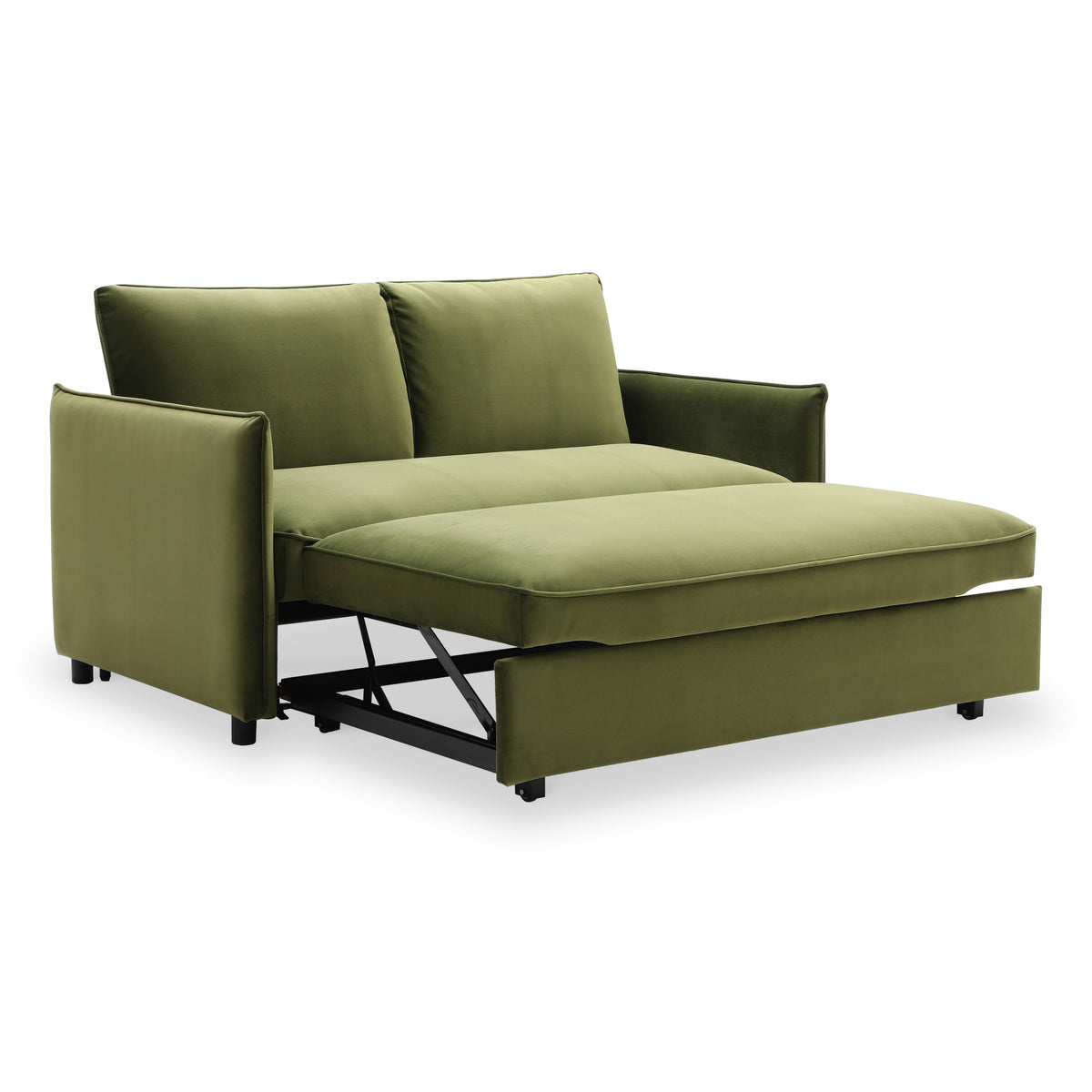 Thalia 2 Seater Olive Pop Up Sofa Bed by Roseland Furniture