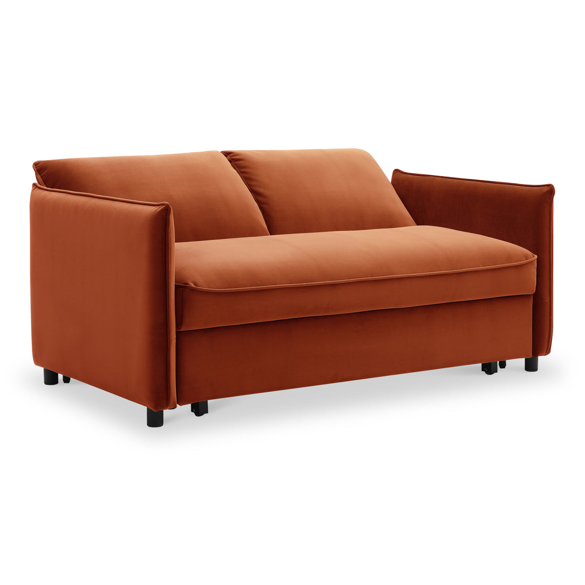 Thalia 2 Seater Burnt Orange Pop Up Sofa Bed by Roseland Furniture