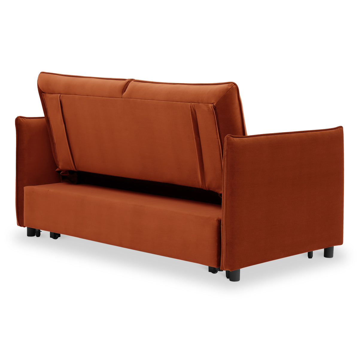 Thalia 2 Seater Burnt Orange Pop Up Sofa Bed by Roseland Furniture