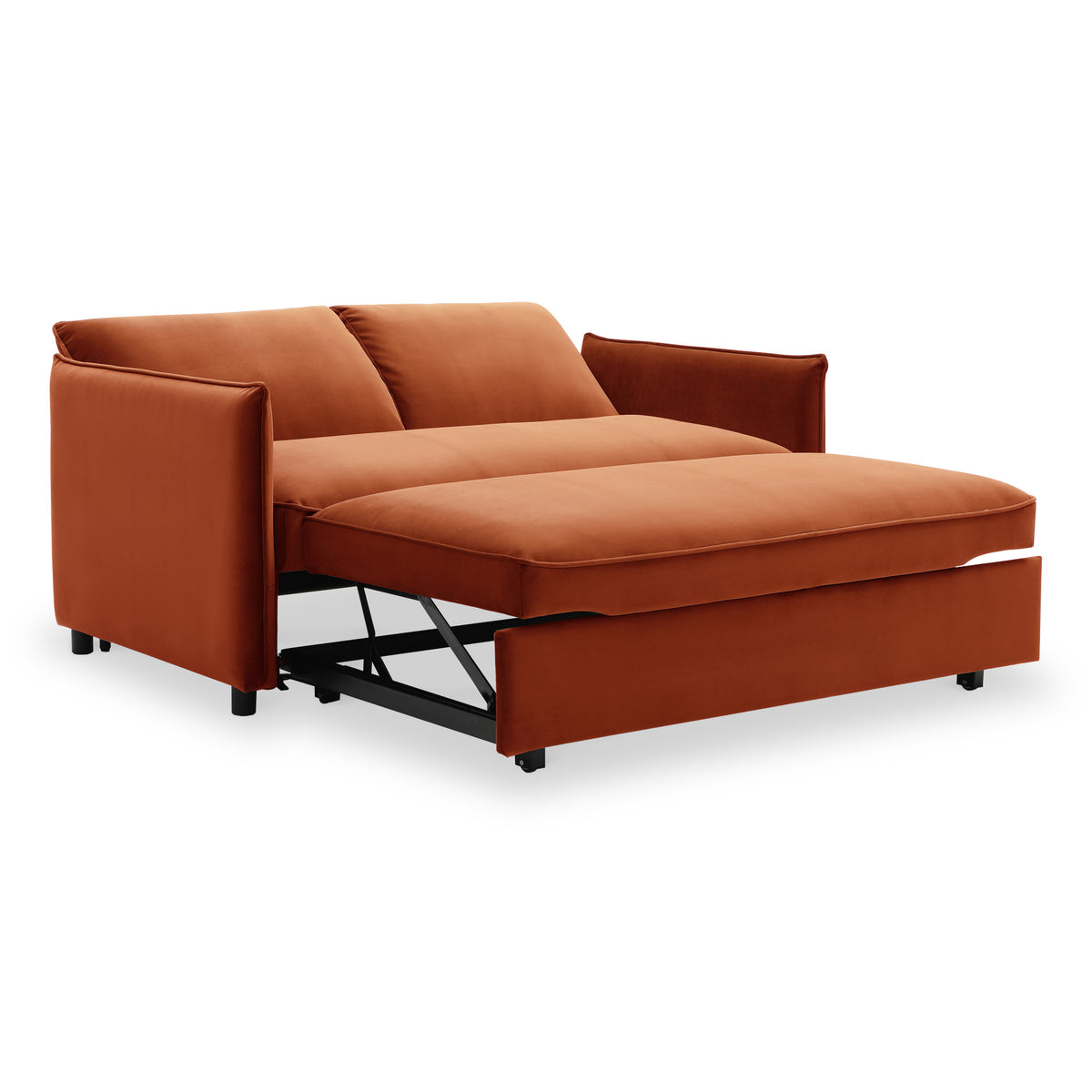 Thalia 2 Seater Burnt Orange Pop Up Sofa Bed by Roseland Furniture