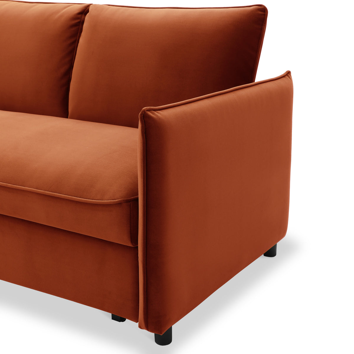 Thalia 2 Seater Burnt Orange Pop Up Sofa Bed by Roseland Furniture