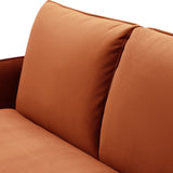 Thalia 2 Seater Burnt Orange Pop Up Sofa Bed by Roseland Furniture