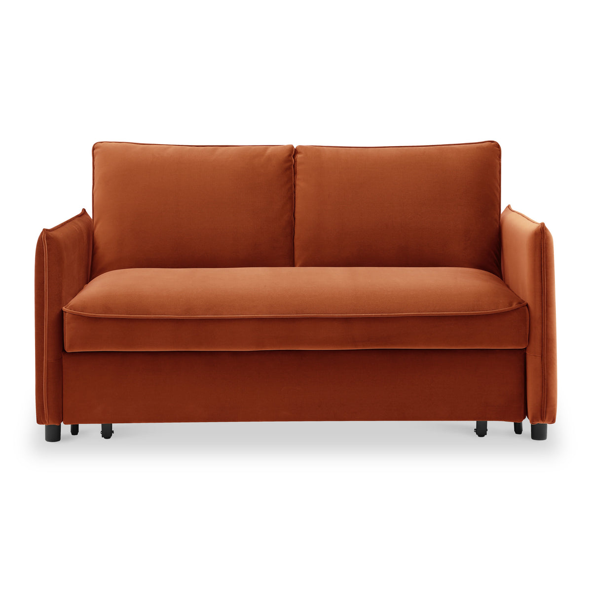 Thalia 2 Seater Burnt Orange Pop Up Sofa Bed by Roseland Furniture