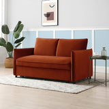 Thalia 2 Seater Burnt Orange Pop Up Sofa Bed by Roseland Furniture