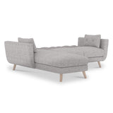 Trom Grey Linen Corner Sofabed by Roseland Furniture