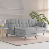 Trom Grey Linen Corner Sofabed by Roseland Furniture