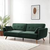 Trom 3 Seater Green Velvet Sofabed by Roseland Furniture