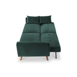 Trom 3 Seater Green Velvet Sofabed by Roseland Furniture